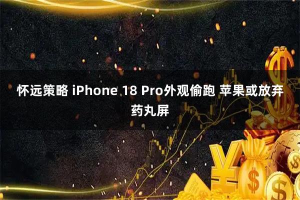 怀远策略 iPhone 18 Pro外观偷跑 苹果或放弃药丸屏
